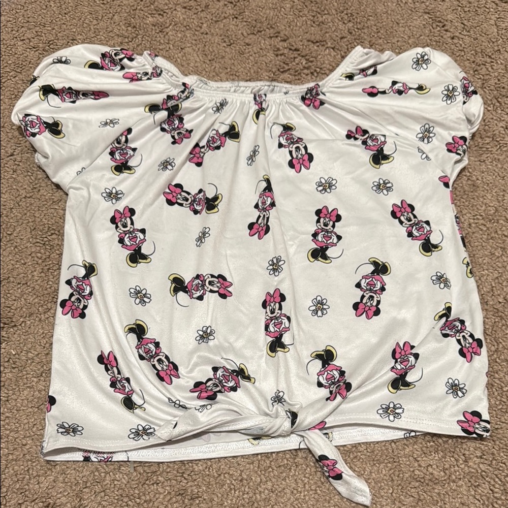 Disney Kids White Minnie Mouse Top 5/$25 💚 💜